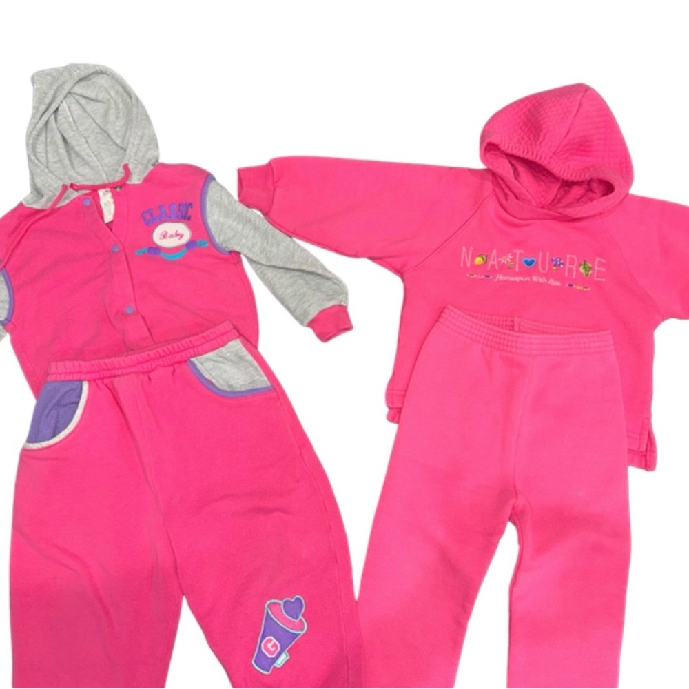 Pink Hoodie and Sweatpants Set Vintage Bundle